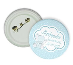 Spilla rotonda Elefantino celeste