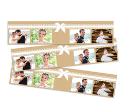 segnalibro matrimonio nastro bianco