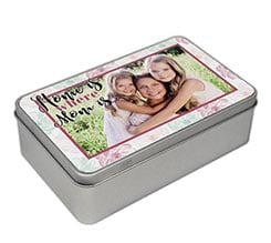 Scatola latta rettangolare Texture bloom