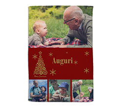 Coperta 150x100 Rosso Natale