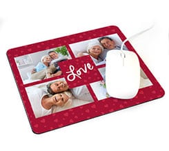 Tappetino mouse rettangolare Love for collage