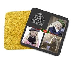 Sottobicchiere in sughero Merry Christmas