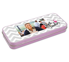 Astuccio Portapenne in Metallo Teacher grigio