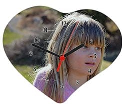 Orologio Cuore Vetro 24x20 Black numbers