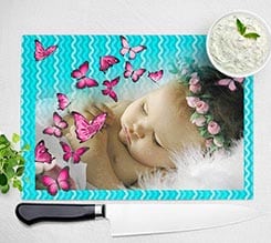 Tagliere di vetro personalizzato Butterfly