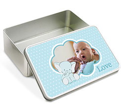 Scatola latta rettangolare Elefantino