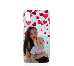 Cover iPhone X 3D Glitter Hearts