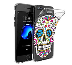 Cover Trasparente iPhone 8 Plus Teschio