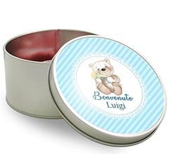 Scatola di latta tonda Teddy bear