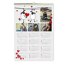 Calendario A3 pagina singola Sweet sheep