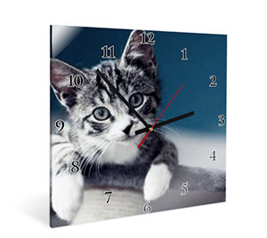 Orologio quadrato in Plexiglass con Quadrante