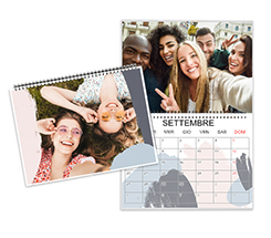 Calendario doppio forme pastello personalizzabile