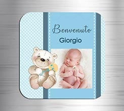 Calamita quadrata in masonite Orsetto celeste