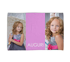 Coperta 150x100 Collage Rosa 2 Riquadri