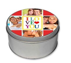 Scatole di Latta Tonda I Love You