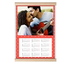 Calendario su Arazzo Texture Cuori