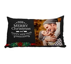 Merry Christmas Vischio su Cuscino Carezza