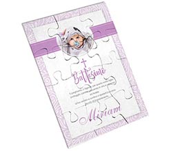 Puzzle magnetici rettangolari Purple cross