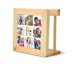 Portatovaglioli in legno Collage colorato