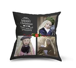 Cuscino in Tessuto Scamosciato Merry Christmas