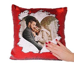 Cuscino con Paillettes Big Love