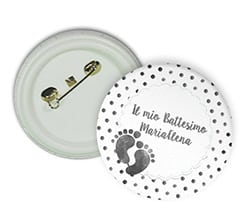 Spilla rotonda Piedini neri