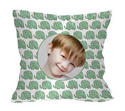 Cuscino classico Elefantini verdi