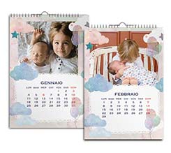 Calendario Multipagina A4 Nuvole