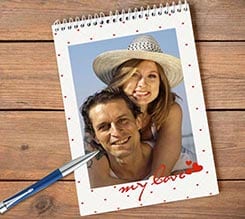 Block Notes A4 Spirale Rete di Cuori