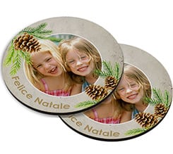 Sottobicchiere masonite tondo Pine cone