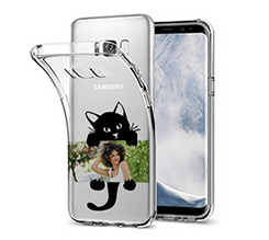 Cover Trasparente Galaxy S8 Plus Black Cat