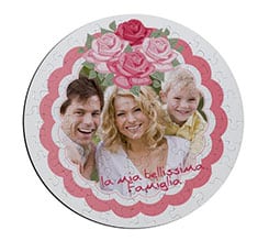 Puzzle rotondo Cornice di rose