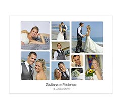 Poster collage 80x60 cm White collage