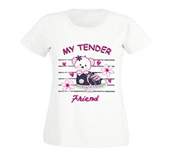 T-shirt donna in cotone Orsetto