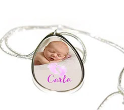 Collana Ciondolo Goccia Pink baby