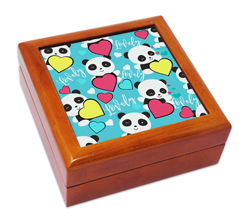 Portagioie in legno Lovely panda