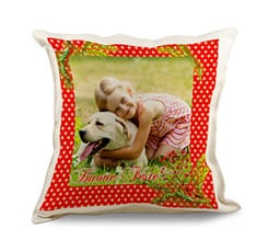 Cuscino in Juta Bacche natalizie