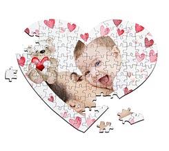 Puzzle cuore A4 Sweet teddy bear
