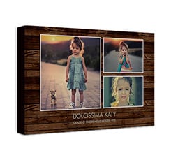 Foto collage su Dark wood