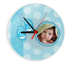 Orologio tondo in vetro Scarpette bimbo
