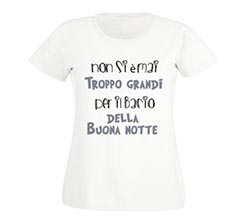 T-shirt donna in cotone Bacio della buonanotte