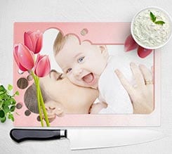 Tagliere in Vetro Tulipani