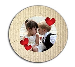 Puzzle di legno rotondo Cartonato
