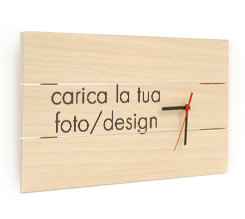 Orologio Rettangolare su Listelli in Legno