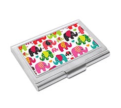 Porta Biglietti da visita Elefanti colorati