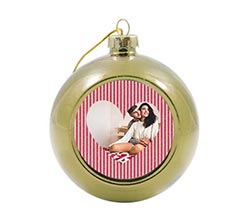 Palla di Natale in vetro colorato Hearts for you