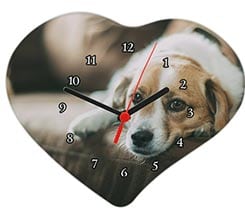 Orologio Cuore Vetro 24x20 White numbers