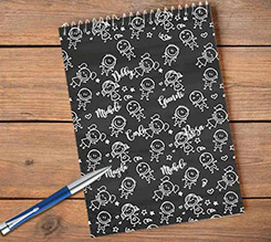 Block Notes A4 Spirale Texture bimbi