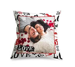 Cuscino in Tessuto Scamosciato Love in caos