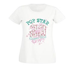 T-shirt donna in cotone Pop star